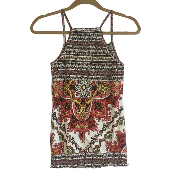 Almost Famous Orange & Brown Mandala Boho Tank, Medium (Juniors) - Picture 5 of 10